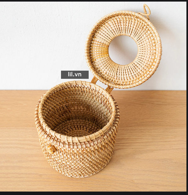 Hộp Mây Tròn Đựng Khăn Giấy - Rattan Tissue Box giá 200,000 đang rẻ nhất thị trường